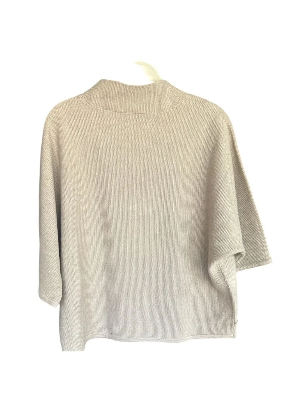Joseph Ribkoff Beige Textured Knit Mock Neck Sweater Women’s Oversized Boxy Top